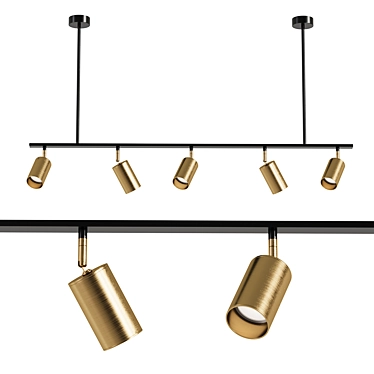 Contemporary Brass Pendant Light Fixtures 3D model image 1 