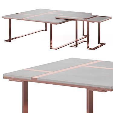 MOKAITE Epoque Coffee Table 3D model image 1 