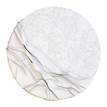 Geometric Draped Gypsum Wall Sculpture 3D model image 1 