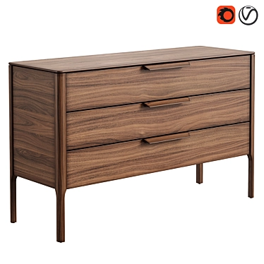 MODIS Interiors Lounge Oak Dresser 3D model image 1 