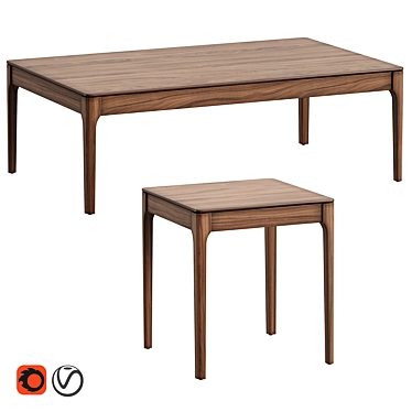 MODIS Interiors Lounge Coffee & Side Tables 3D model image 1 