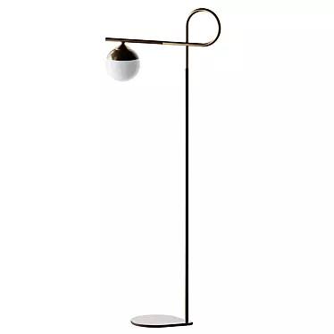 Modern Iron LED Floor Lamp 3D model image 1 