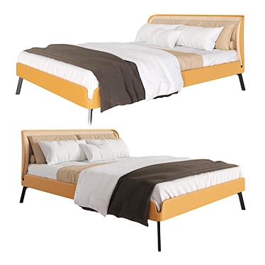 Modern Bolzan Letti Gabri Bed 3D model image 1 