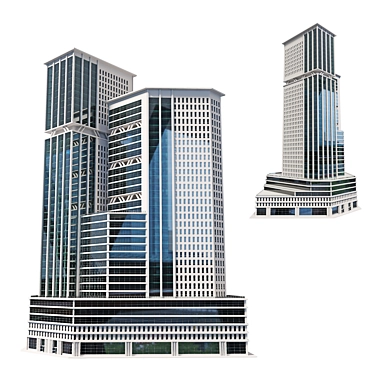 Urban Tower Glass Office Centre 3D model image 1 