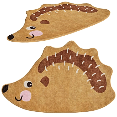 IKEA Brummig Hedgehog Shaped Rug 3D model image 1 