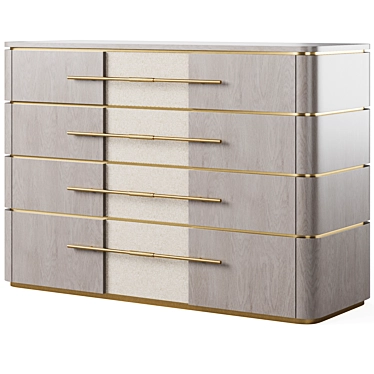 Elegant AGRA Chest Drawers 3D model image 1 