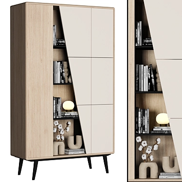 Modular Bookcase with High-Quality Rendering 3D model image 1 