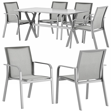 Noa Garden Table Chair Set 3D model image 1 