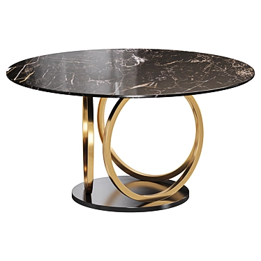 Modern Round Dining Table Homary 3D model image 1 