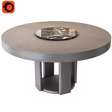 Modern Riviera Aleal Dining Table 3D model image 1 