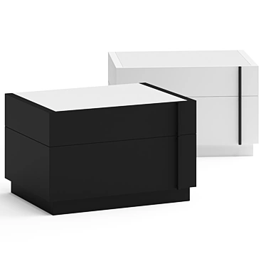 Aimee Rose Nightstand Table: 450x600x380mm 3D model image 1 