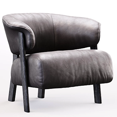 Sophisticated BACK WING Designer Chair 3D model image 1 