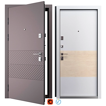 Beauty-M Entry Metal Door 3D model image 1 