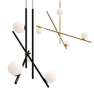 Elegant AMARA Chandelier: Kuzco Lighting 3D model image 1 