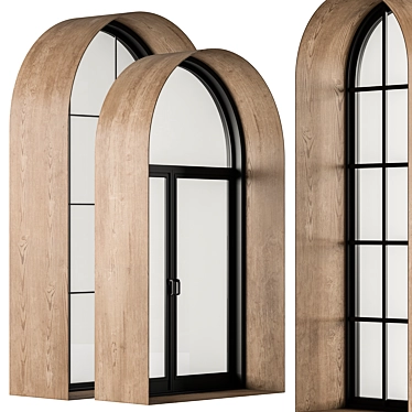 Contemporary Arched Windows Set 22 3D model image 1 