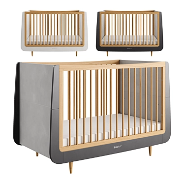 SnuzKot Skandi Cot Bed: Slate 3D model image 1 