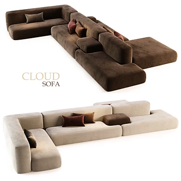 Lemamobili Cloud Sofa: Modular Design 3D model image 1 