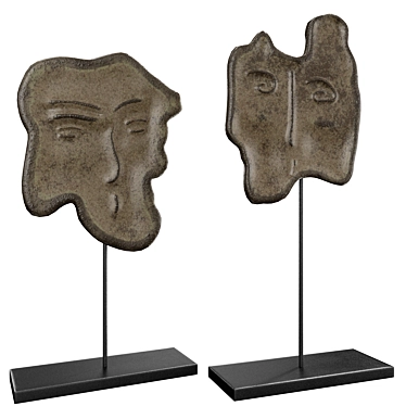 David Sculptures Set, Geometric Design 3D model image 1 