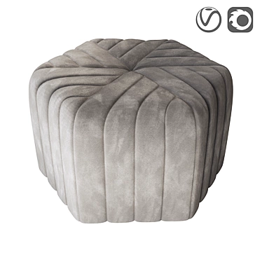 Velvet Ottoman Seis by Atmosphera 3D model image 1 