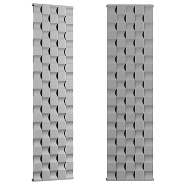 Modern Carbon Steel Panel Radiator 3D model image 1 