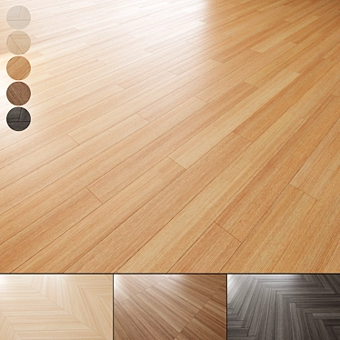 Premium Oak Floor Model Kit 3D model image 1 