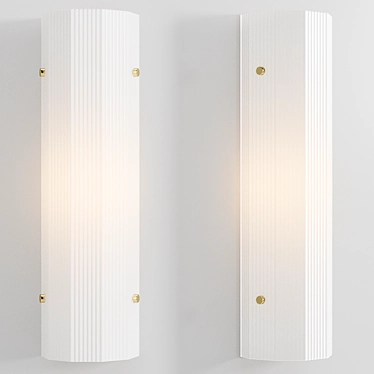 Ribbed Glass Wall Sconce 3D model image 1 