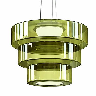 Sleek Suspension Light Fixture 3D model image 1 