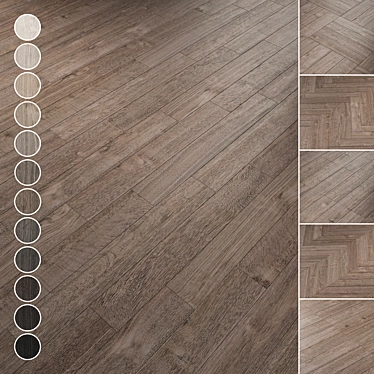 Oak Parquet Floor Collection 3D model image 1 