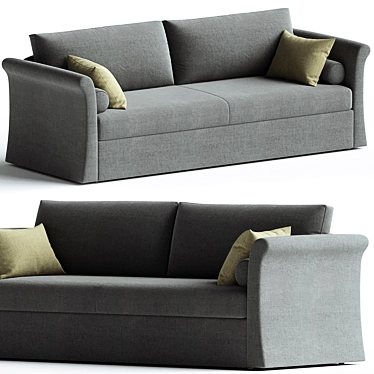 Elegant Jack Classic Fabric Sofa 3D model image 1 