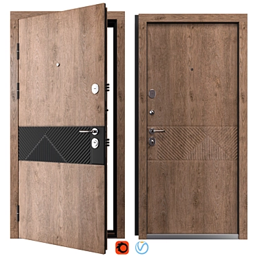 Soprano-M Metal Entry Door 3D model image 1 