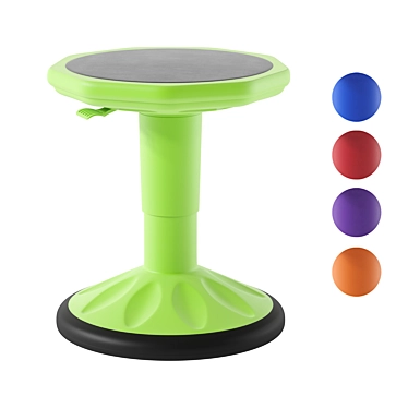 Adjustable Kids Plastic Chair 3D model image 1 