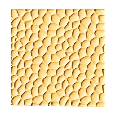 Golden Square Wall Art Panel 3D model image 1 