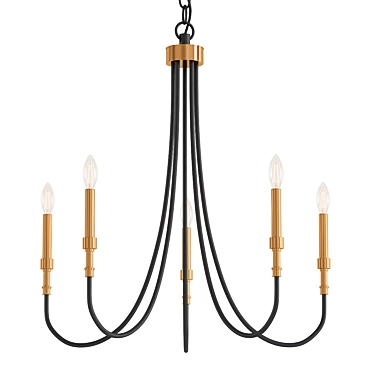 Farmhouse 5-Light Chandelier Lighting 3D model image 1 