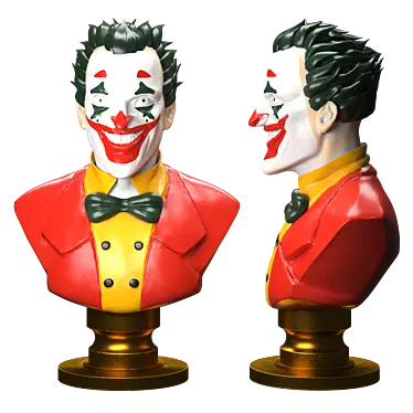 Lifelike Joker Statue 3D model image 1 