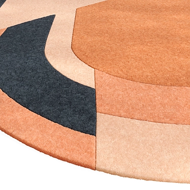 Title: Prospera Asymmetric Wool Rug 3D model image 1 