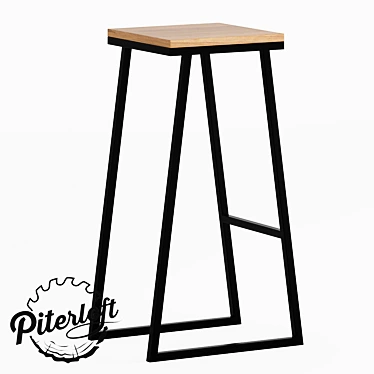 Valcar Loft Stool: Customizable, Industrial 3D model image 1 