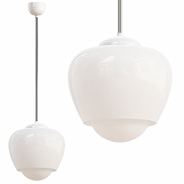  Bauhaus Opaline Pendant Lamp: Modern, Elegant Lighting 3D model image 1 