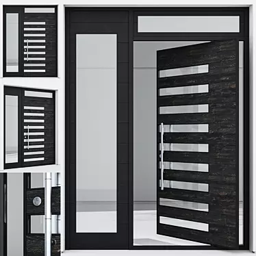 Modern Aluminium Door 225 3D model image 1 