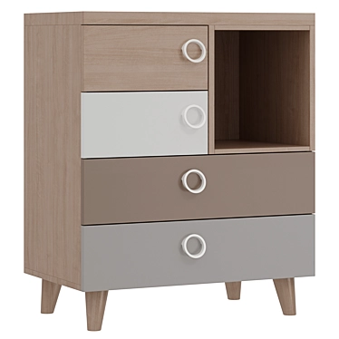 Modern Romi Dresser Cabinet 3D model image 1 