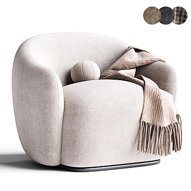 Modern Fogia Barba Armchair Design 3D model image 1 