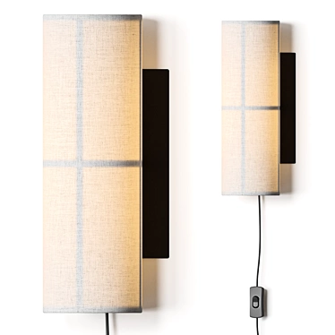 Minimalist Hashira Wall Lamp 3D model image 1 