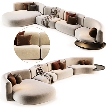 Delcourt OZE Modular Sofa 3D model image 1 