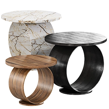 Modern Round Coffee Table Design 3D model image 1 