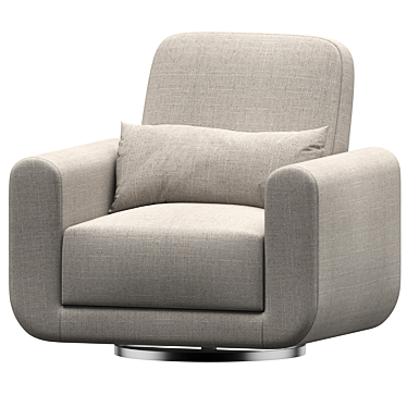 Extra-Wide Swivel Glider Sofa 3D model image 1 