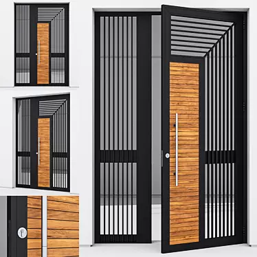 Modern Aluminium Door 234 3D model image 1 