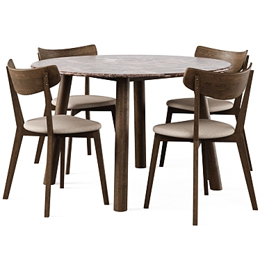 Rowico Home Taransay Dining Set 3D model image 1 