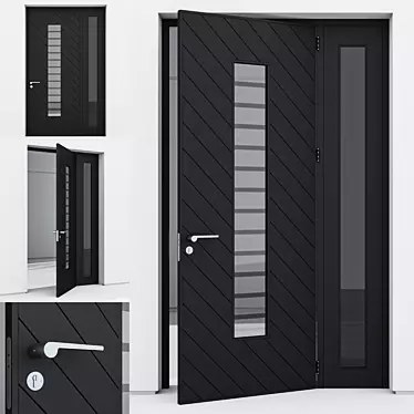 Sleek Aluminium Door 238 3D model image 1 