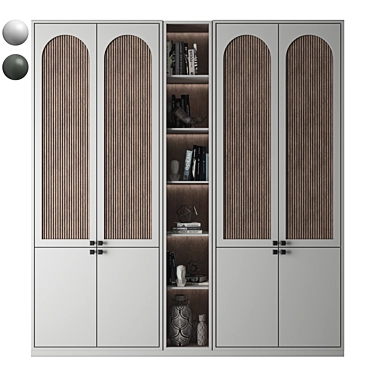 Editable Modern Wardrobe Furniture Kit 3D model image 1 