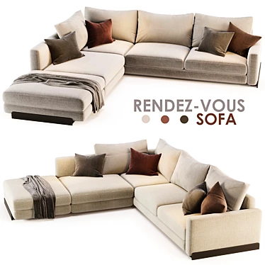 Modern Arflex Rendez-Vous Sofa 3D model image 1 