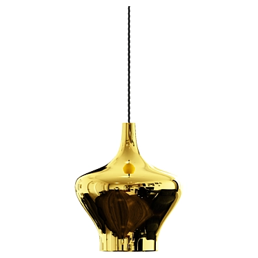  LED Gold Pendant Light 3D model image 1 